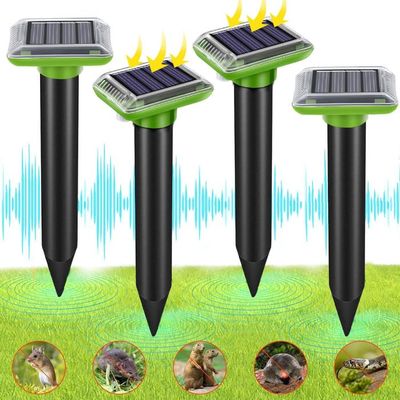 Répulsif à Taupes Et Rongeurs Solaire à Ultrasons - 6 Pièces, Rayon 15m, étanche, Pour Jardin Et Pelouse