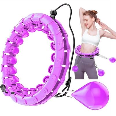 Hula Hoop Fitness 6 Segments - 1,2 Kg - 100 Cm - Avec Billes De Massage - Pour Adulte Et Ado - Matière EVA Douce