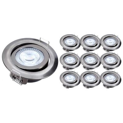 Lot de 4 greenandco ® Encastré DEL Plafond Encastrés Blanc Cri 97 5 W = 28 W 300 lm