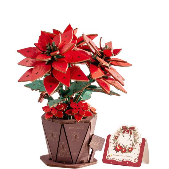 Puzzle 3D En Bois Fleur Lis De Rosée ROBOTIME - Kit Construction Adulte DIY - Décoration Ou Cadeau Saint-Valentin, Fête Des Mères - 7