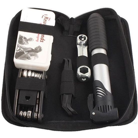 Kit De Réparation Vélo 16 En 1 - Outil Multifonction Pliable - Avec Rustines Et Démonte-pneus - Pour Dépannage Outil Réparation Velo 16 En 1 Kit De Réparation Vélo 16 En 1 - Outil Multifonction Pliable - Avec Rustines Et Démonte-pneus - Pour Dépannage Outil Réparation Velo 16 En 1