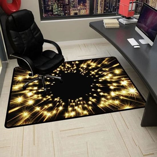 Tapis De Chaise De Bureau Antidérapant 160x180 Cm - Protection Sol Dur, Réduction Bruit, Gaming