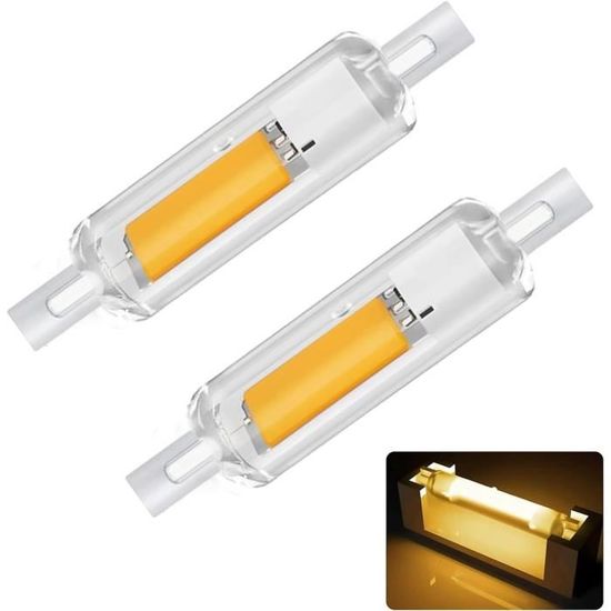 DiCUNO Lampadina LED R7s 118mm, Non dimmerabile, Bianco neutro 4000K, 8.5W equivalente 75W lampade alogene, 1000lm, R7s LED luce lineare per faretti e applique, 2 Pezzi