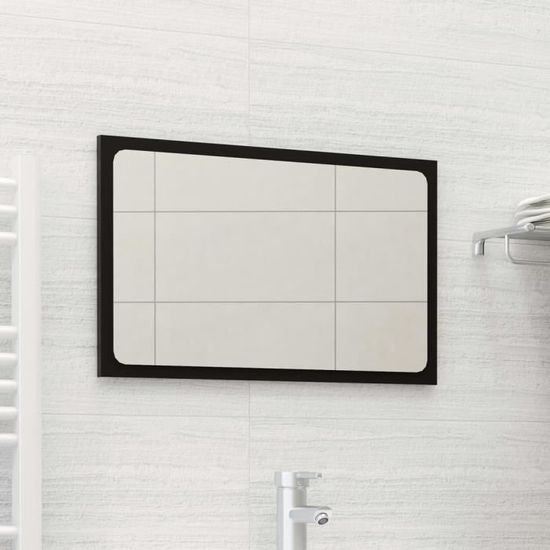 6428OK® Luxueuse - Miroir de salle de bain Moderne & Chic - Miroir LED Meubles-lavabos de salle de bains Armoire de toilette Noir 60