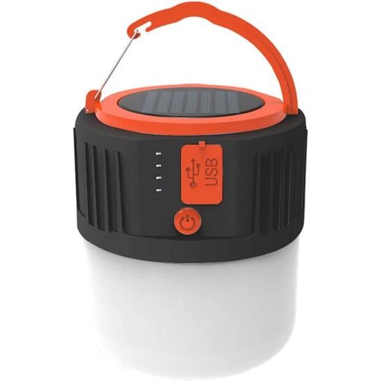 Lampe Solaire De Camping Rechargeable - Lanterne LED Imperméable - 3 Luminosités - Portable
