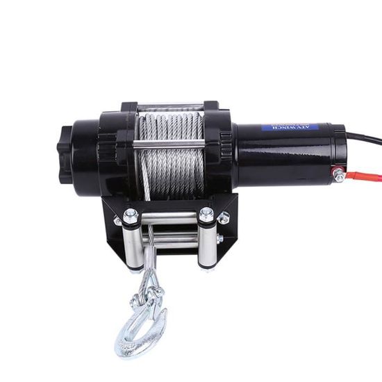 TREUIL AUTOMATIQUE 4500lb TREUIL 12V Treuil à câble en acier électrique