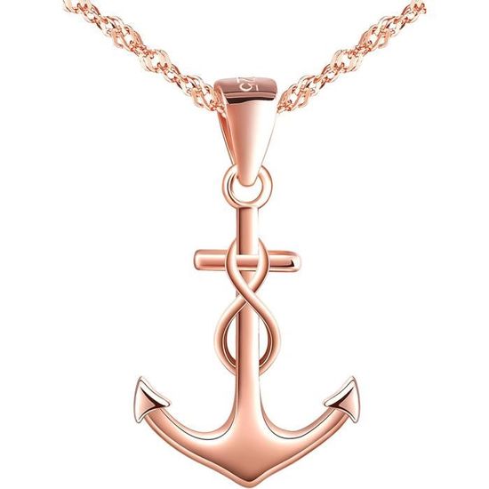 Ensemble Bijoux Infini Ancre - Collier, Bracelet, Boucles D'oreilles En Argent 925 - Cadeau Femme Fille - Symbole Aventure - Argenté