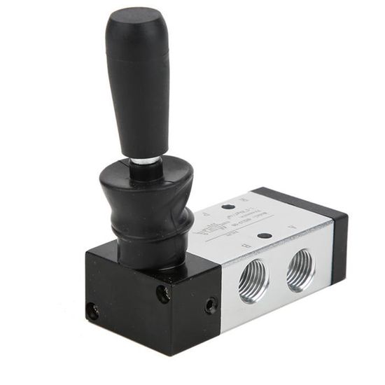 Vanne Pneumatique Manuelle, Commande Manuelle Compacte 5 Ports 3 Positions 0 ,0,8 MPa Pour Système De Contrôle Industriel, Fabriquée En Matériau De Haute Qualité, Dureté Et