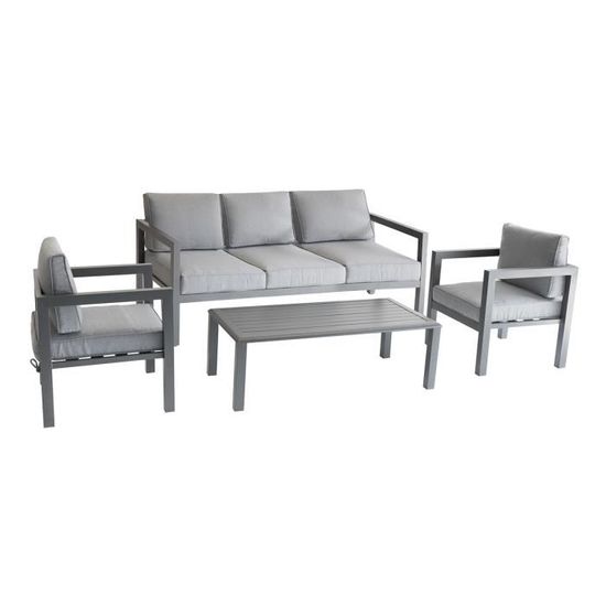 Salon De Jardin 5 Places Azua Graphite Hesperide Achat Vente