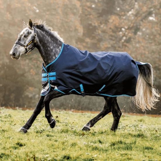 Couverture Extérieure Cheval Catago Jason 2.0 200g – Bleue – Taille 145 Cm – Neuve