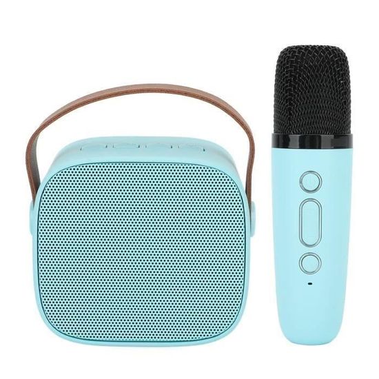 Enceinte Karaoké Enfant N-Gear Block Party 602 - 100W, 2 Micros, Lumières Disco, Bluetooth - Bleu