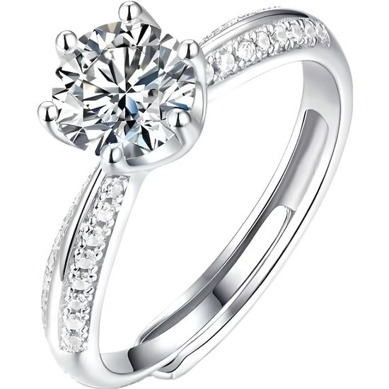 Bague Argent 925 Femme Adramata - Zircone Cubique Élégante | Cadeau Mariage Anniversaire
