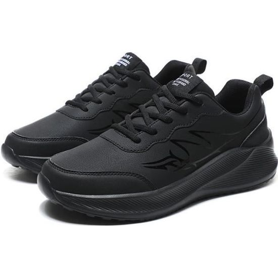 Chaussures De Course Pour Homme – Semelle Souple, Cuir Respirant – Antidérapantes, Confort Larges – Pour Fitness, Jogging, Loisirs