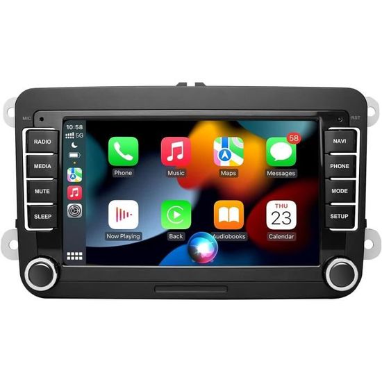 Autoradio 7" écran Tactile HD Avec CarPlay Sans Fil & Android Auto - Compatible IOS/Android, Bluetooth, GPS, Aide Au Stationnement (caméra En Option) - 10