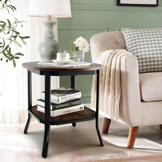 Table D'appoint Réglable Avec Roulettes - Hauteur 73-93cm - Plateau Inclinable - Bureau Nomade