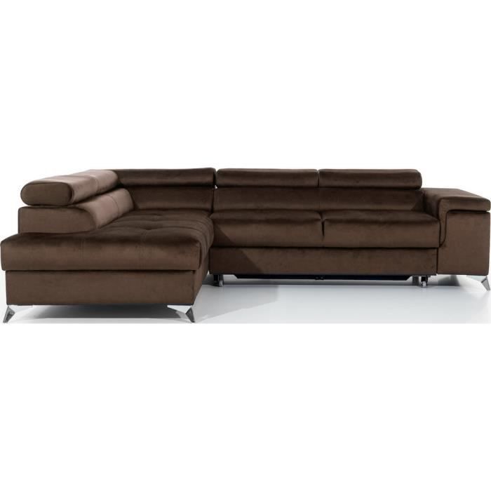 Canapé d'angle 5 places Tissu Luxe Contemporain Confort