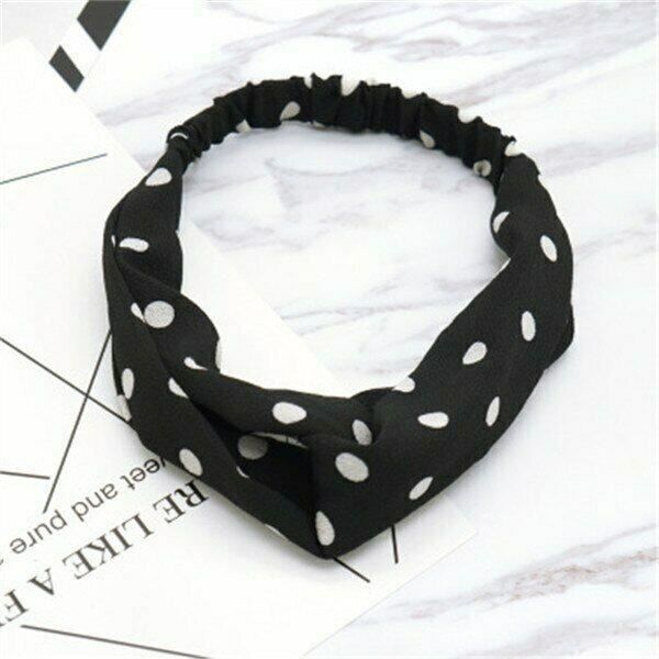 Bandeau Serre Tête Élastique, Maquillage Bandeau à Cheveux pour Toilette - Noir