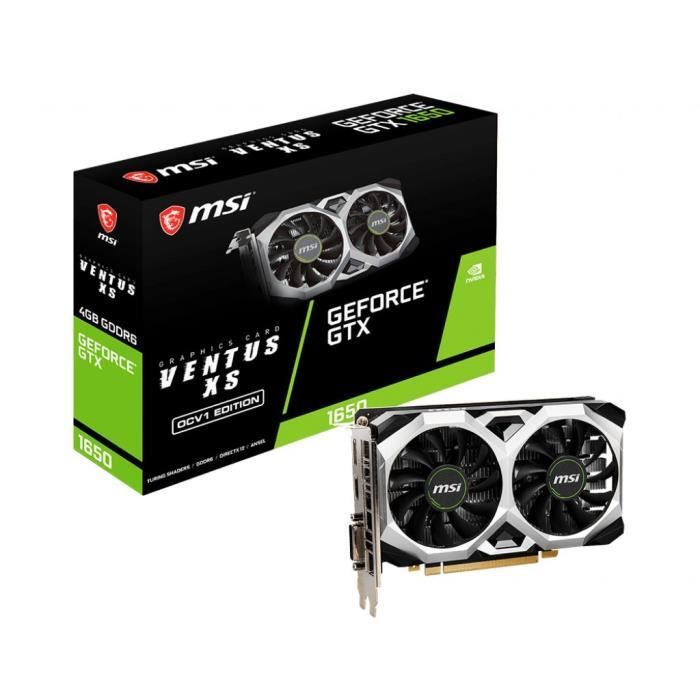Carte Graphique - MSI - GTX 1650 D6 VENTUS XS OCV1 - (912-V809-3609)