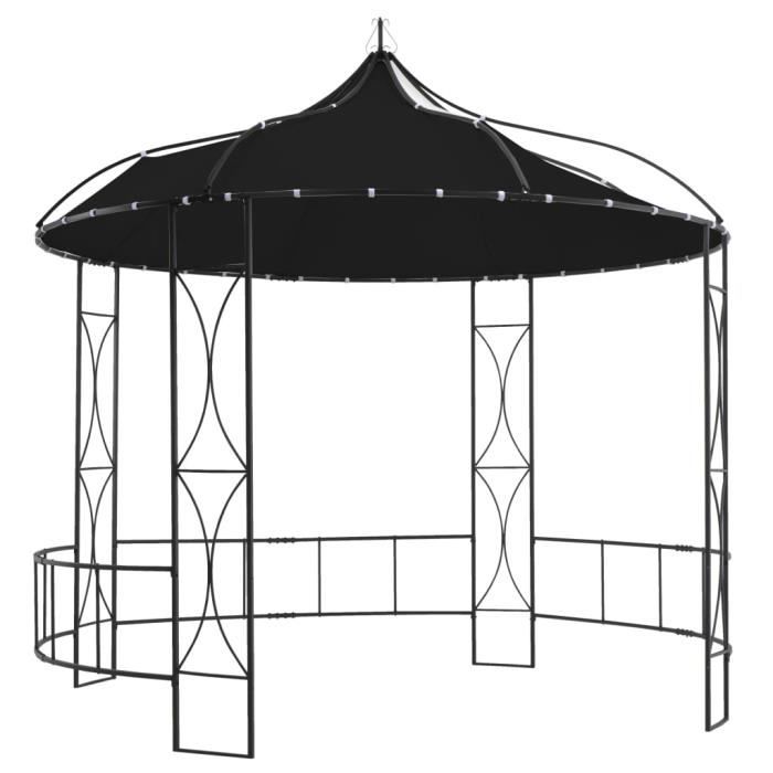 Tonnelle de Jardin Barnum - Belvédère 300 x 290 cm Anthracite Rond