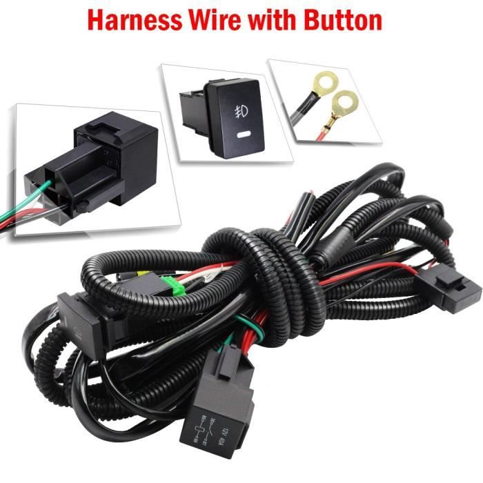 Harness Wire -Feu antibrouillard pour Toyota Corolla Prius Verso Land Cruiser Prado Avensis allié Aygo Estima, pare chocs avant de v