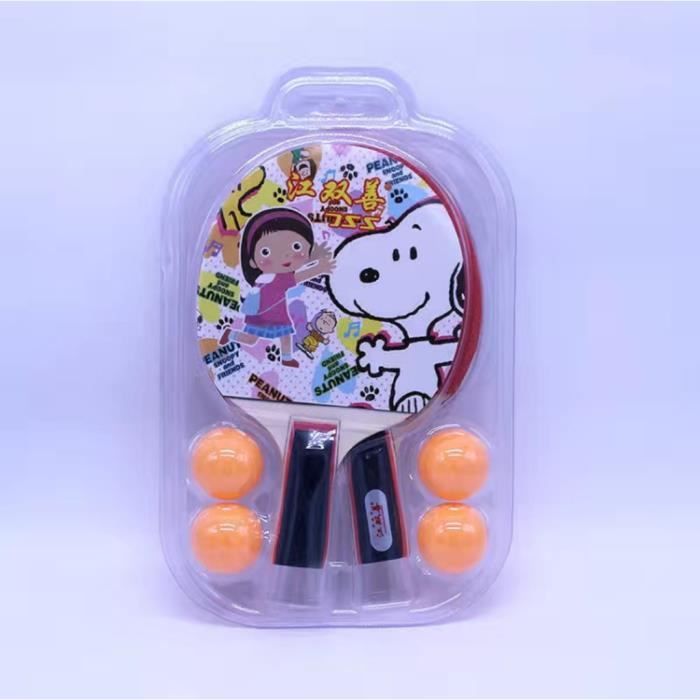 Raquette De Tennis De Table, Set De Tennis De Table,2 Raquette Ping Pong De Peuplier+4 Balle+1 Sac pour les enfants et les adultes