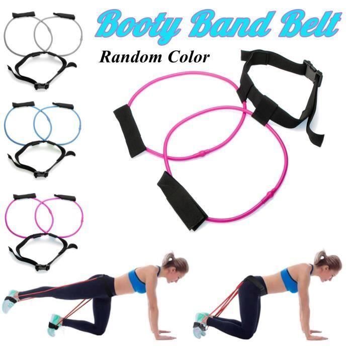 30lb Sangle de Musculation Elastiband Leg Trainer Yoga Booty Belt Bleu - Rose - Gris Aléatoire Bo37957