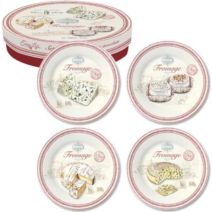Easy Life - Coffret 4 assiettes à Fromages D19cm