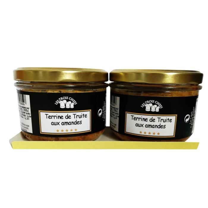 Lot de 2 Terrines de Truite aux Amandes X180G - Les 3 CHEFS