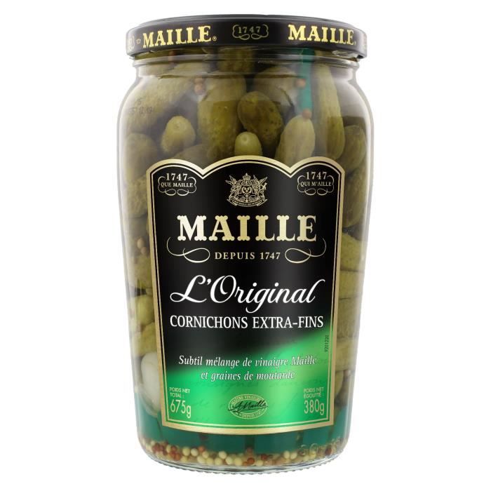 MAILLE Cornichons Extra-Fins Bocal - 380 g