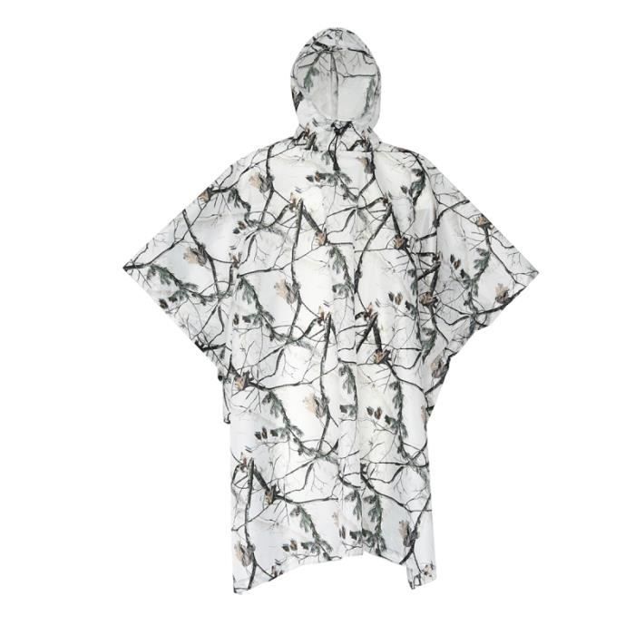 1 pc imperméable à l'eau Poncho de pluie multifonctionnel manteau de vêtements de chasse à capuche Camouflage pour BLOUSON DE SKI