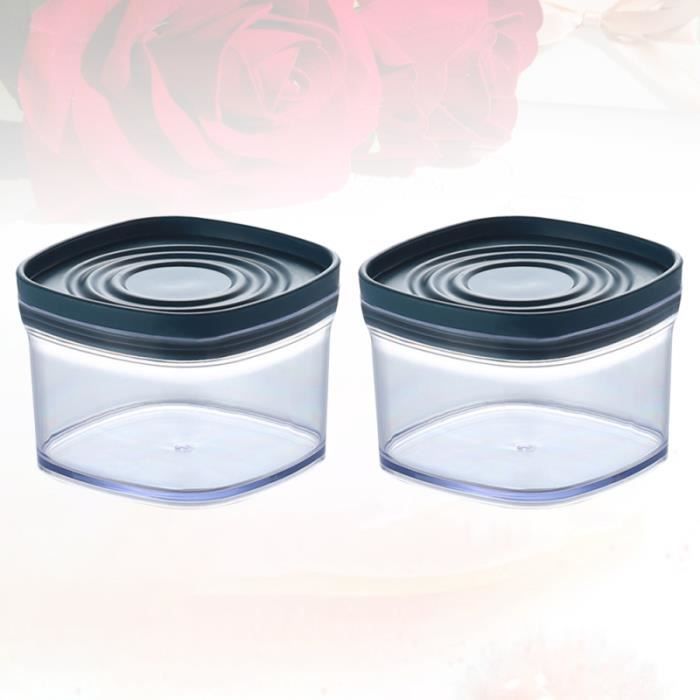 2PCS Clear Sealed Canister Récipient de stockage alimentaire étanche à l'air Boîte à grains à avec BRACELET DE MONTRE VENDU SEUL