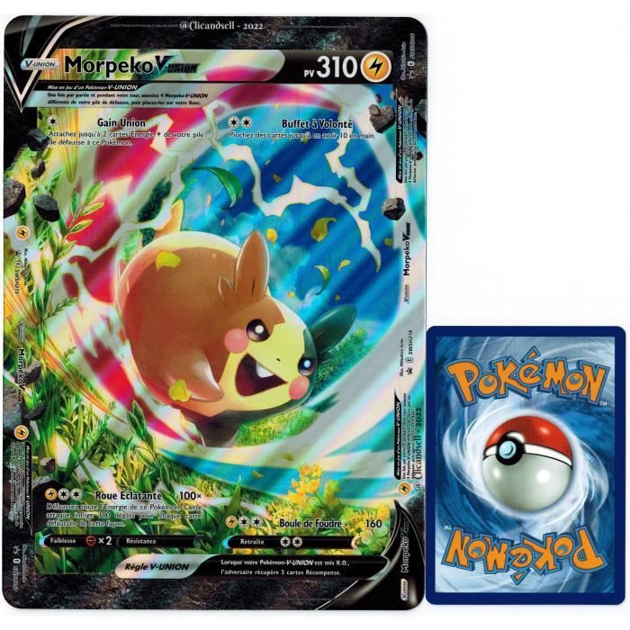 carte Pokémon Morpeko V-UNION JUMBO 310 PV Promo NEUF FR