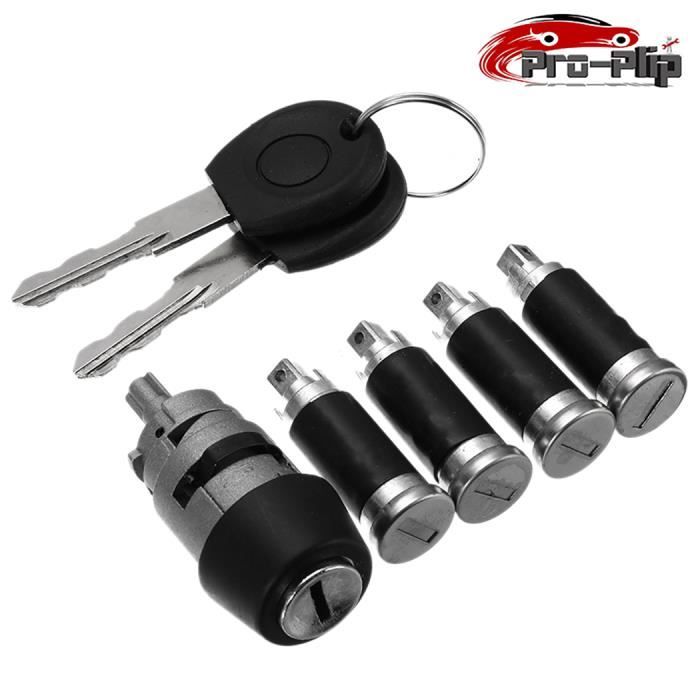 ProPlip 4 serrures Portes Barillets + neiman compatible avec VOLKSWAGEN T4 Transporter Caravelle MK IV 701837205 + 2 clés contact