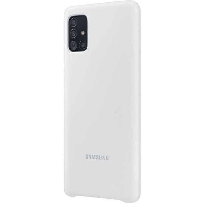 Coque Silicone Samsung A51 Blanc