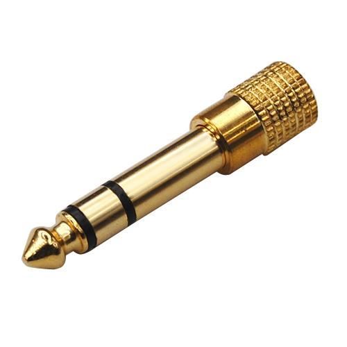 casque d'or adaptateur jack 3,5 mm à 6,35 mm Socket Prise / adaptateur de microphone
