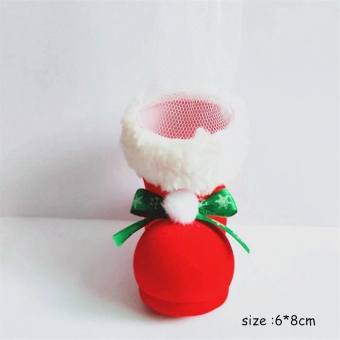 mini -Botte de noël, emballage de bonbons, décorations pour la maison, cadeau de noël, nouvel an, ornements