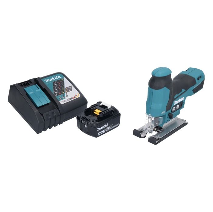 Makita DJV 185 RT1 Scie sauteuse pendulaire sans fil 18 V Brushless + 1x Batterie 50 Ah + Ladegert