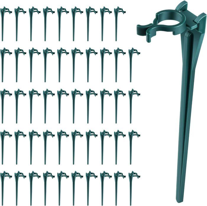 60 Piquets Lumineux Pour Jardin – Supports Verts Pour Guirlandes Noël – Extérieur – Compatible C7 C9 – Décoration Fêtes