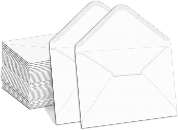 Lot De 100 Enveloppes Carrées Blanches 155x155 Mm - 100 G/m² | Idéales Mariage, Invitations & Cartes