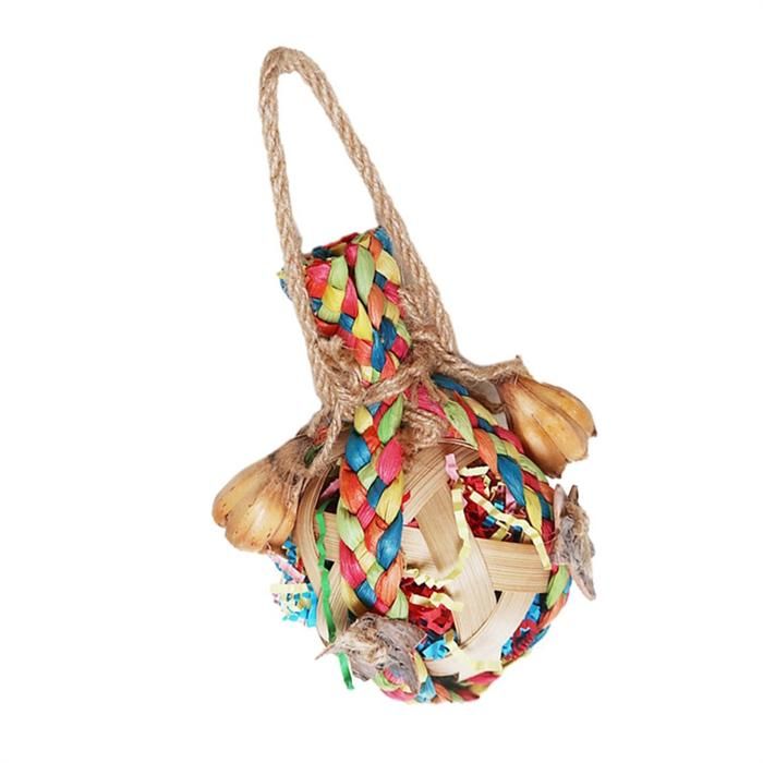 Meilleurs prix pour Grands Jouets pour Perroquets Jouets à Mâcher Cage à Boules Morsure Suspendue Entraînement pour Oiseaux Jouet à Mâcher pour