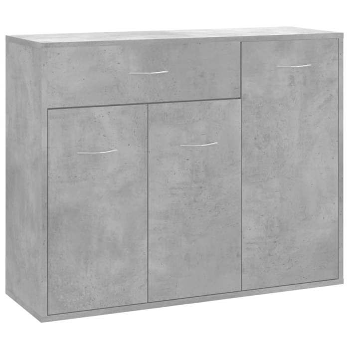 *NEW Enfilade Commode intérieure - Buffet Gris béton 88x30x70 cm Classique - Bois dingénierie CL45891