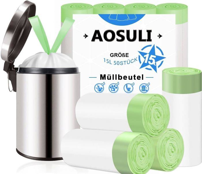 Lot De 130 Sacs Poubelle Jaunes - Sacs Poubelle De Recyclage - 90 L