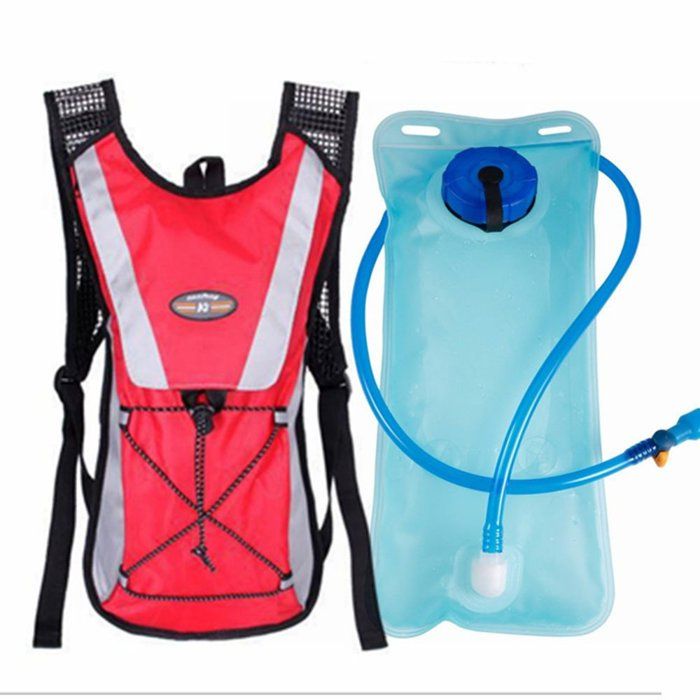 Sac à dos dhydratation avec vessie dhydratation 2L petit sac à dos de course joggingRouge