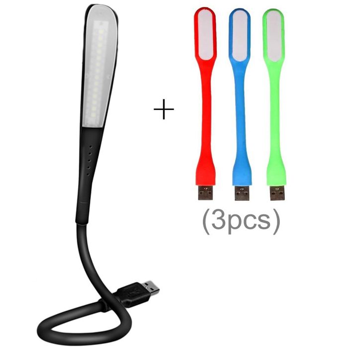 Lampe LED USB tactile intensit variable pour ordinateurs portables et de bureau - Luminosit rglable avec 3 mini lampes Label