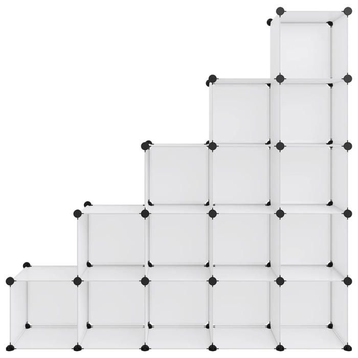 RemiseArmoire/meuble à chaussures Cubes de rangement 15 pcs Transparent PP JILIMAISON2025 58571622