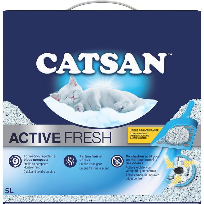 Meilleurs prix pour Active Fresh-Litière Minérale Agglomérante Pour Chat 5 L
