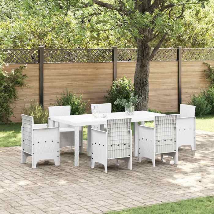 vidaXL Table de jardin 200x100x73 cm Poly Rattan - vue 4