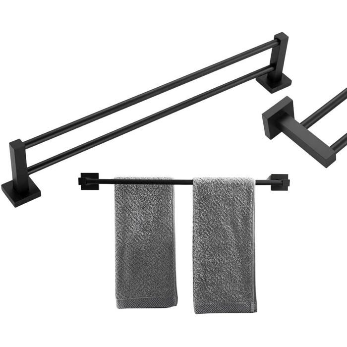 Porte-serviettes noir 40 cm EDIBAZZAR