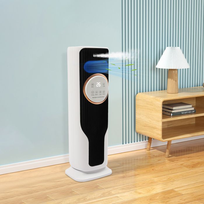 Ventilateur Domestique (Vent Chaud et Froid) - Noir - Ventilateur Intérieur Chaud et Froid - Ventilateur de Refroidissement dAir - Oukaning