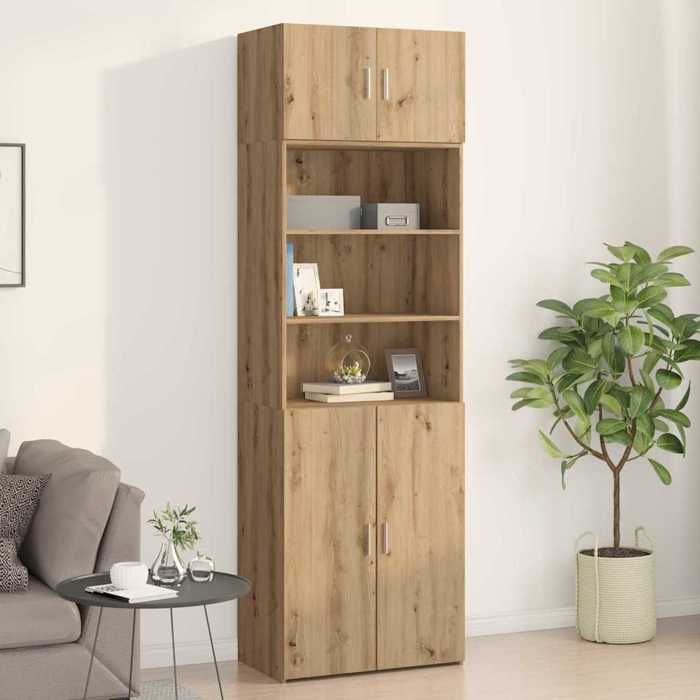 Buffet mural rustique - vidaXL - Chêne artisanal - 70x42.5x40 cm - 2 portes - Rangement ample - Construction robuste